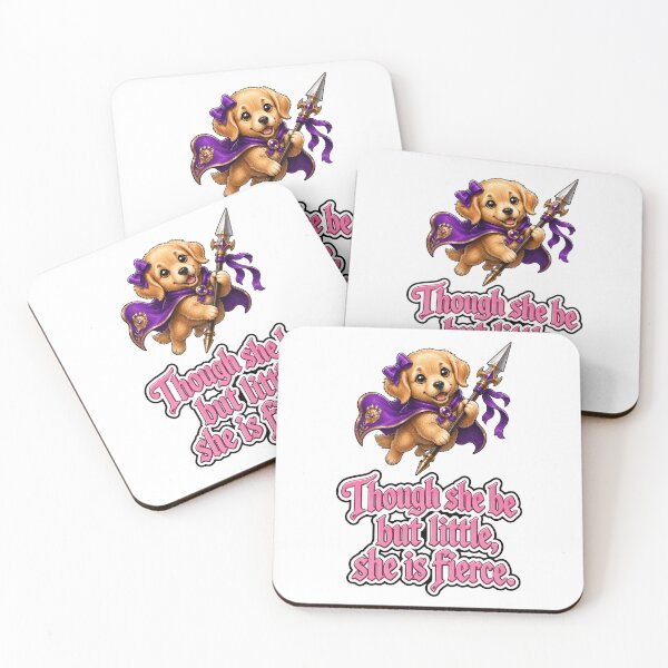 Item preview, Though she be little, she be fierce. golden retriever, puppy designed and sold by DaveNeurotic.