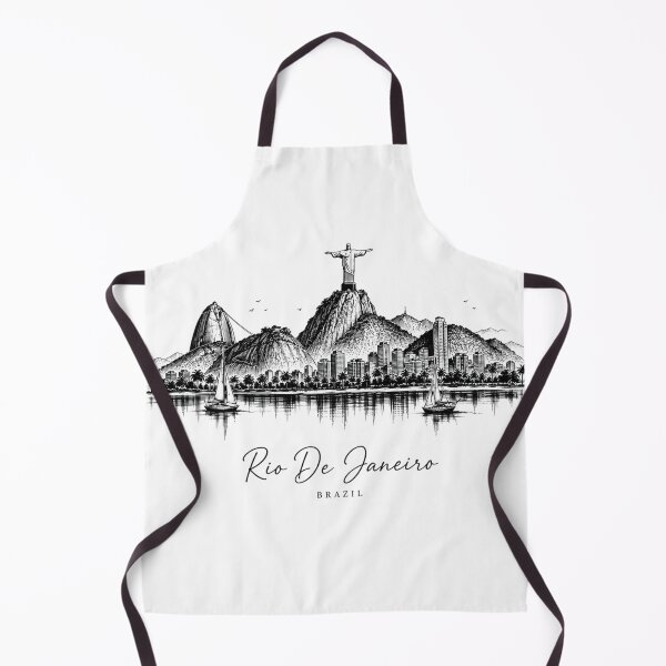Item preview, Rio De Janeiro Brazil Cityscape Vintage Skyline Sketch designed and sold by VintryOff.