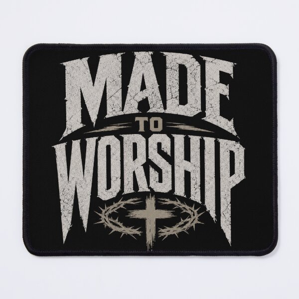 Item preview, Made To Worship Christian Rock Cross Design designed and sold by TheLampClothing.