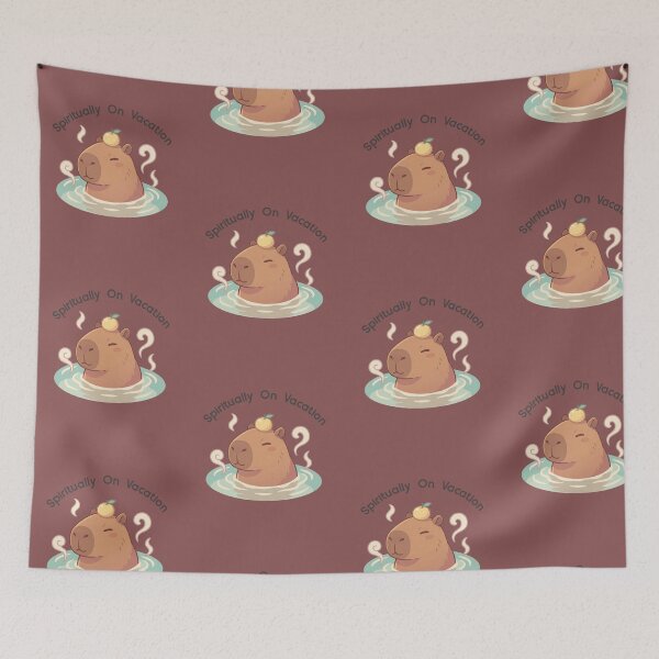 Item preview, Capybara Spiritually On Vacation designed and sold by GlitchedTees.