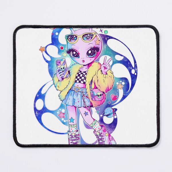 Item preview, Kawaii Galaxy Alien Girl Aesthetic | Cute Spacecore Pastel Cosmic Character Art designed and sold by StudioPeachPop.