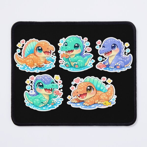 Item preview, Cute kawaii Spinosaurs and other dinosaurs designed and sold by DamioPolArt.