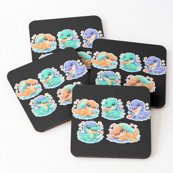 Item preview, Cute kawaii Spinosaurs and other dinosaurs designed and sold by DamioPolArt.
