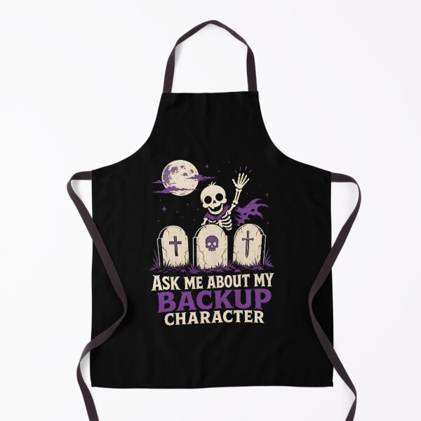 Item preview, Ask Me About My Backup Character Skeleton Graveyard Art designed and sold by Fenay Designs.