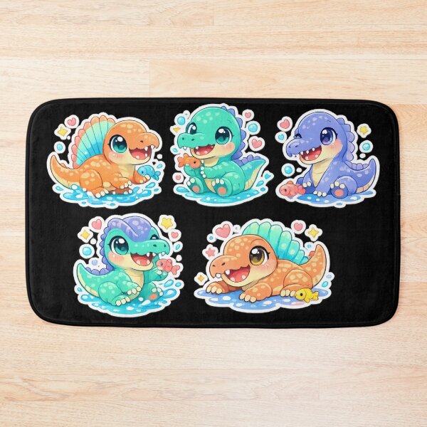 Item preview, Cute kawaii Spinosaurs and other dinosaurs designed and sold by DamioPolArt.