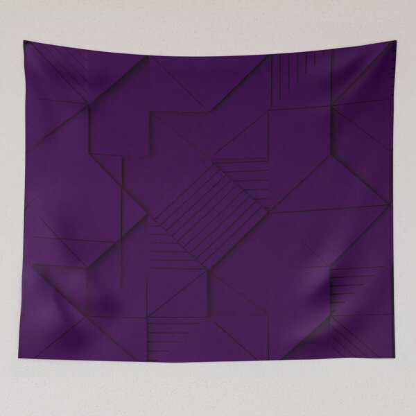 Item preview,  Bold 3D Faceted Geometric Pattern Purple designed and sold by IntelliMindDesigns.