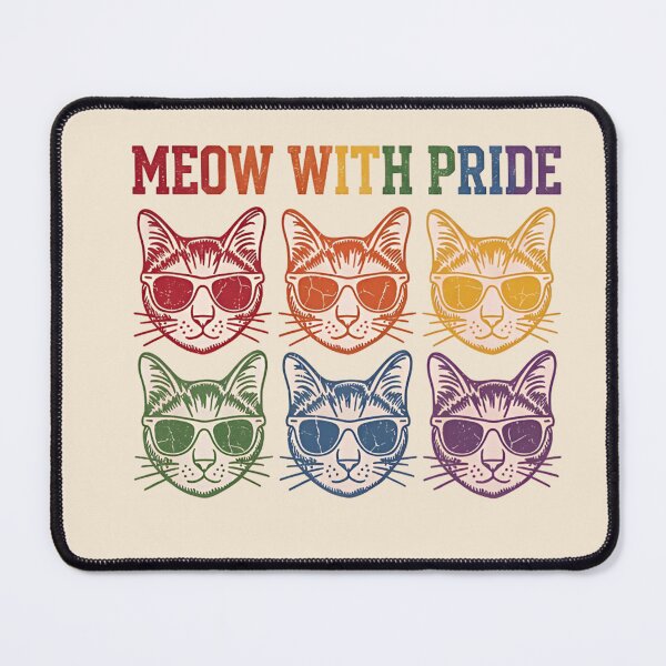 Item preview, Meow With Pride Rainbow Cat Art - LGBTQ+ Pride Month Kittens Graphic T-shirt designed and sold by ZyxDes.