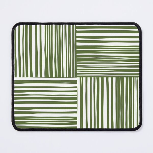 Item preview, Seamless Geometric Grid Stripe Pattern with Hand Drawn Olive Green Lines designed and sold by Longsilp.