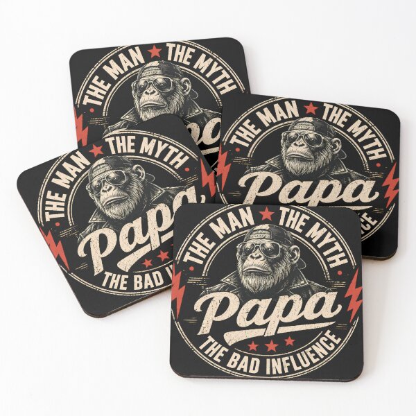 Item preview, The Man The Myth Papa The Bad Influence Monkey Father's Day designed and sold by VGAfanatic.