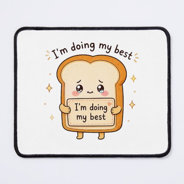 Item preview, Cute Toast I’m Doing My Best Kawaii Sticker designed and sold by InkWanderStudio.