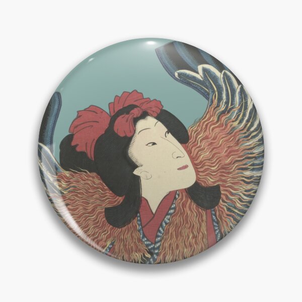 Item preview, Becoming the Bird – Modern Ukiyo-e / Dusty Blue Edition designed and sold by Black Swallow.
