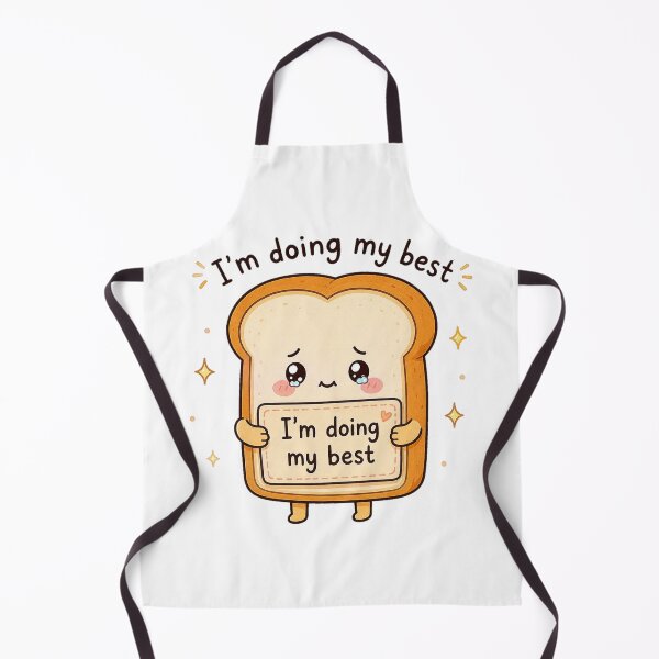 Item preview, Cute Toast I’m Doing My Best Kawaii Sticker designed and sold by InkWanderStudio.