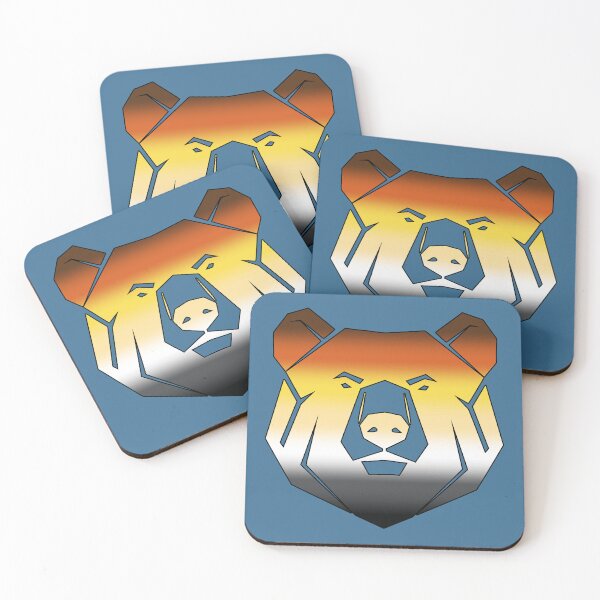 Item preview, Gay Bear Pride Flag Colors - Bear Head designed and sold by Travelslightly.