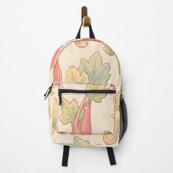 Item preview, Pastel Rhubarb Illustration Pattern – Soft Botanical Seamless Design designed and sold by EmeraldeaArt.
