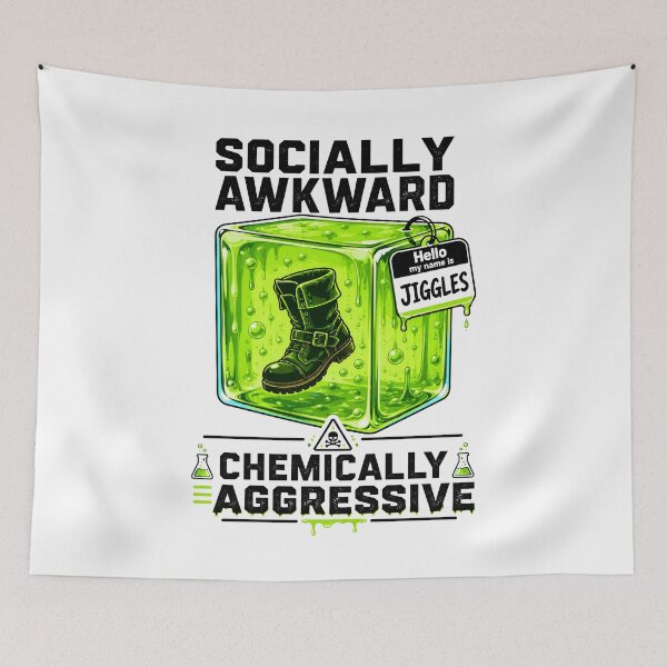 Item preview, Socially Awkward Chemically Aggressive Jiggles Slime Art designed and sold by Fenay Designs.