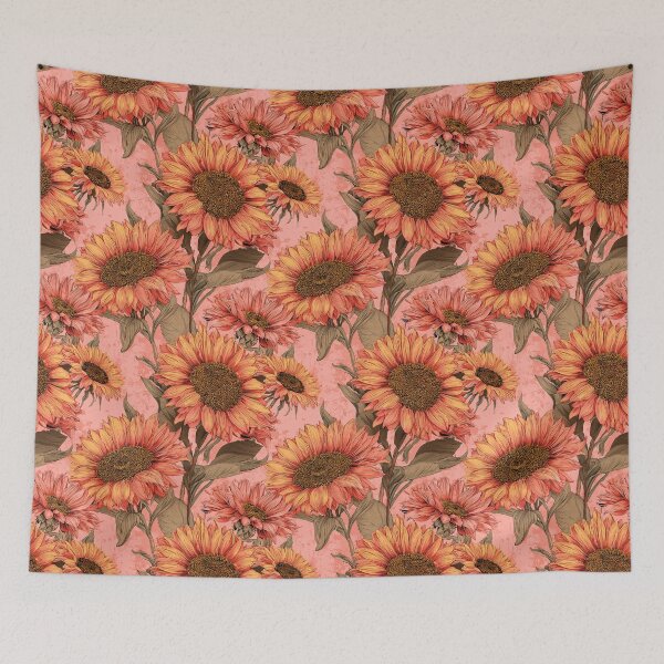 Item preview, Blooming Sunflower Print  - Retro Flower Floral - Christmas Gifts For Her designed and sold by RoyalStarsPatts.