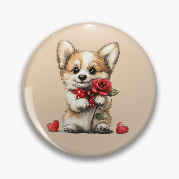 Item preview, Adorable Corgi Puppy with Red Bow designed and sold by Erika Kaisersot.