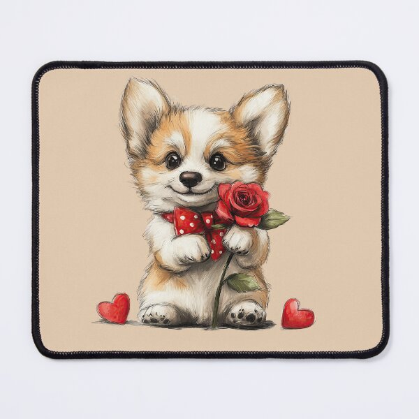 Item preview, Adorable Corgi Puppy with Red Bow designed and sold by Erika Kaisersot.