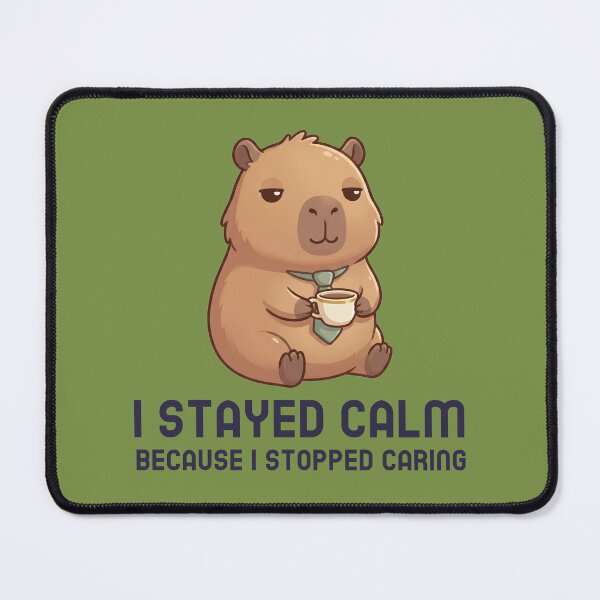 Item preview, Capybara Professionally Calm designed and sold by GlitchedTees.