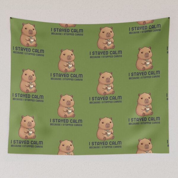 Item preview, Capybara Professionally Calm designed and sold by GlitchedTees.