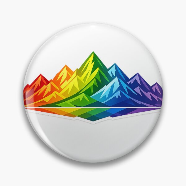 Item preview, Rainbow Pride Mountain Landscape | LGBT Nature Art designed and sold by redengineers.