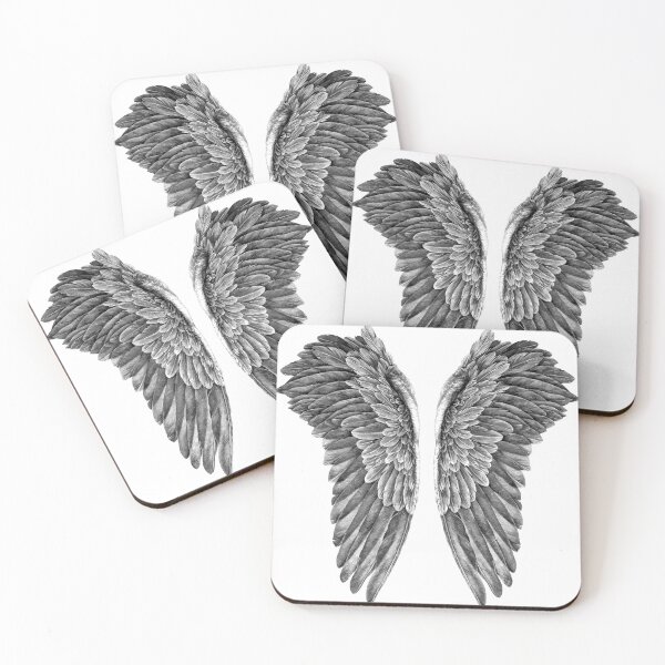 Item preview, Black Angel Wings Gothic Illustration designed and sold by OpenFrameStudio.