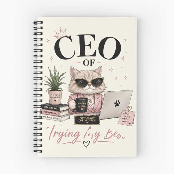 Item preview, CEO Of Trying My Best | Funny Girlboss Cat Motivation designed and sold by Echo_Lane.