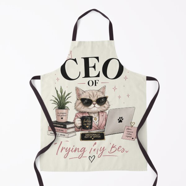 Item preview, CEO Of Trying My Best | Funny Girlboss Cat Motivation designed and sold by Echo_Lane.