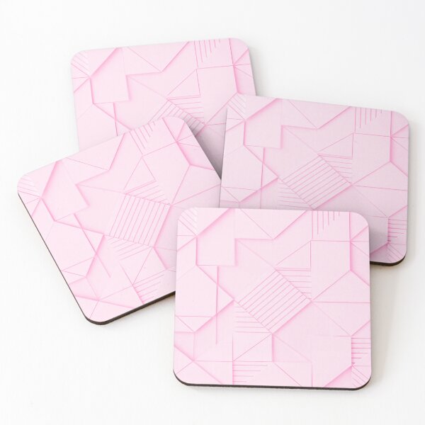 Item preview, Bold 3D Faceted Geometric Pattern Light Pink designed and sold by IntelliMindDesigns.