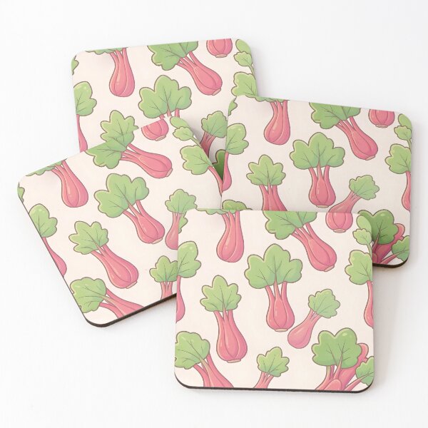 Item preview, Rhubarb Pattern – Botanical Vegetable Design designed and sold by EmeraldeaArt.