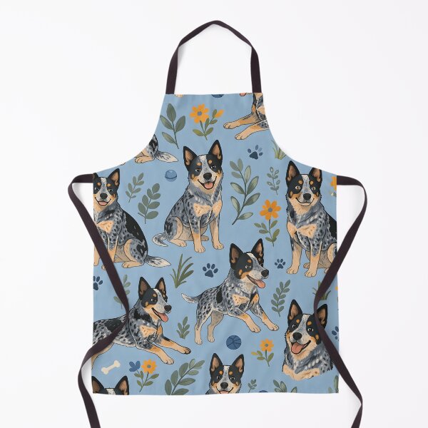 Item preview, Australian Cattle Dog Garden Pattern – Cute Blue Heeler Floral Illustration designed and sold by blankTeeShirt.