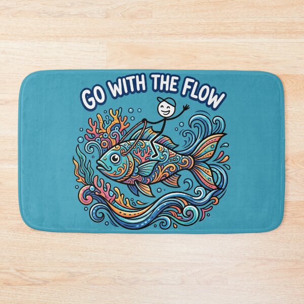 Item preview, Go With The Flow – Stickman Ocean Explorer designed and sold by Chroma Dreams .