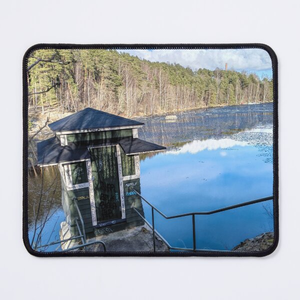 Item preview, Lakeside Cabin at Dusk designed and sold by gaduspa.