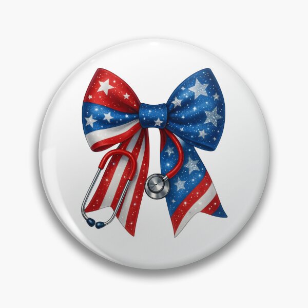 Item preview, Patriotic Nurse Bow Stethoscope designed and sold by RINRADA KHANMOREE.
