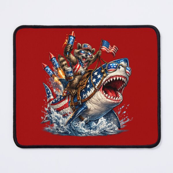 Item preview, USA Shark Riding Raccoon designed and sold by Willyboy16.
