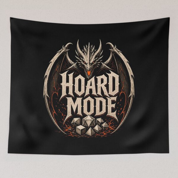 Item preview, Hoard Mode Dragon Polyhedral Dice Collection Art designed and sold by Fenay Designs.