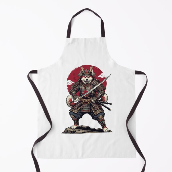 Item preview, Fierce Japanese Akita Inu Samurai Warrior with Katana and Rising Sun designed and sold by Ponsak.