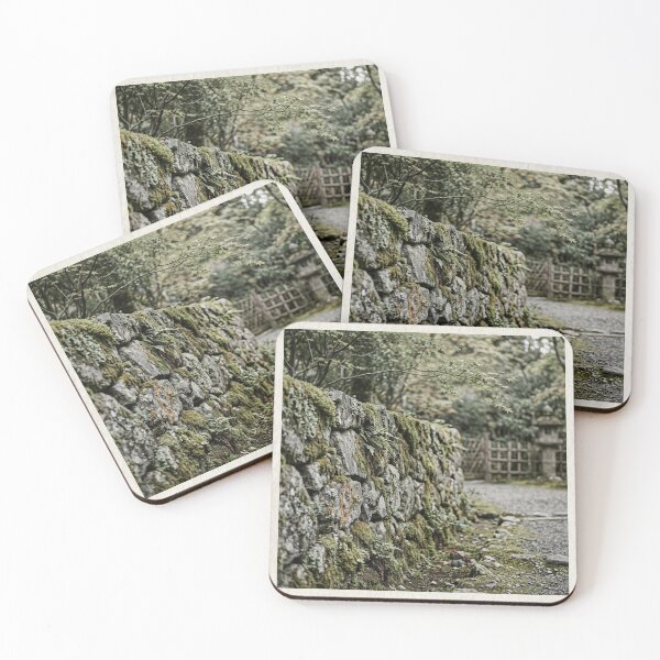 Item preview, Ancient Stone Wall with Lichen | Japanese Wabi-Sabi Art | Zen Texture Minimalist Print designed and sold by KUZU-NOHA.