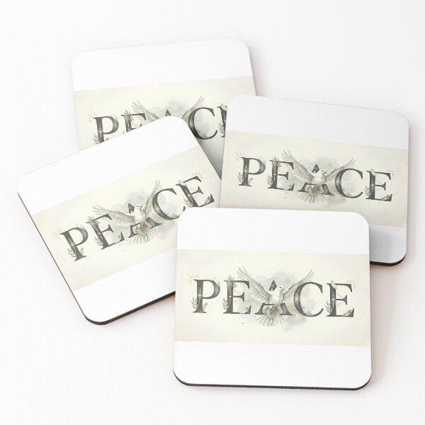 Item preview, PEACE Dove Typography Watercolor Serenity Calm Nature Wall Art designed and sold by Presshue.