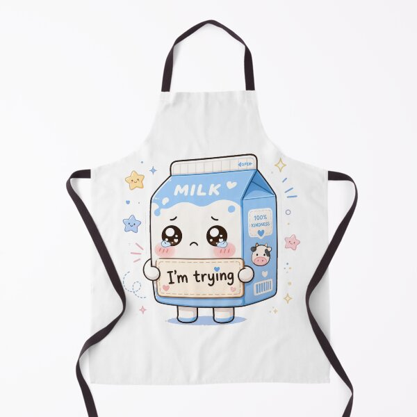 Item preview, I’m Trying Cute Milk Carton Kawaii Sticker designed and sold by InkWanderStudio.