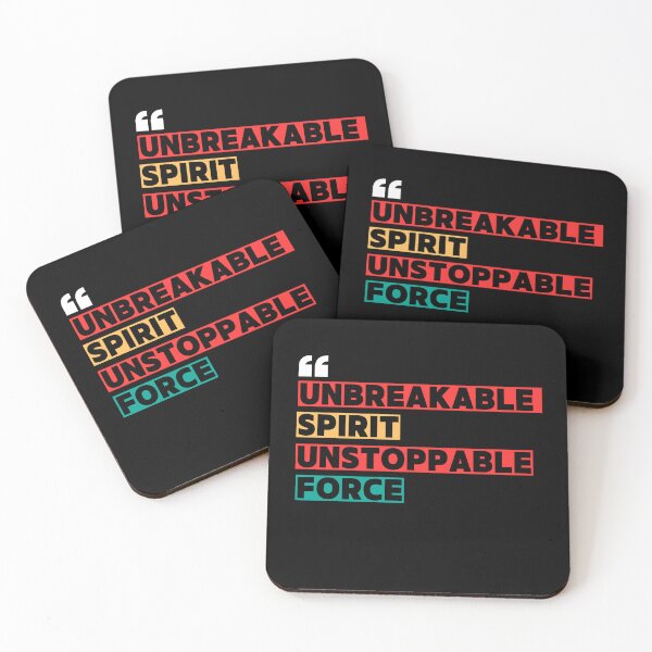 Item preview, Unbreakable Spirit Unstoppable Force Quotes For Him designed and sold by WarriorsArmour.