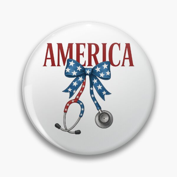 Item preview, America Nurse Patriotic Stethoscope Bow designed and sold by RINRADA KHANMOREE.