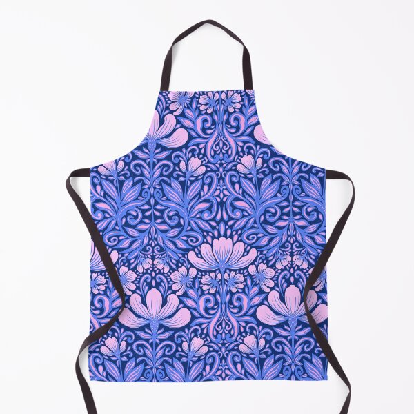 Item preview, Midnight Cobalt Garden Seamless Pattern designed and sold by AneissPiaf.
