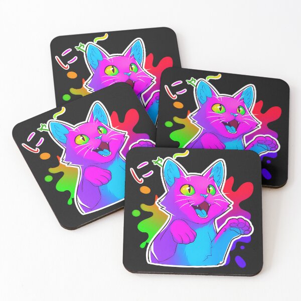 Item preview, Neon Meow - Cute Cat designed and sold by Hungry-Fox.