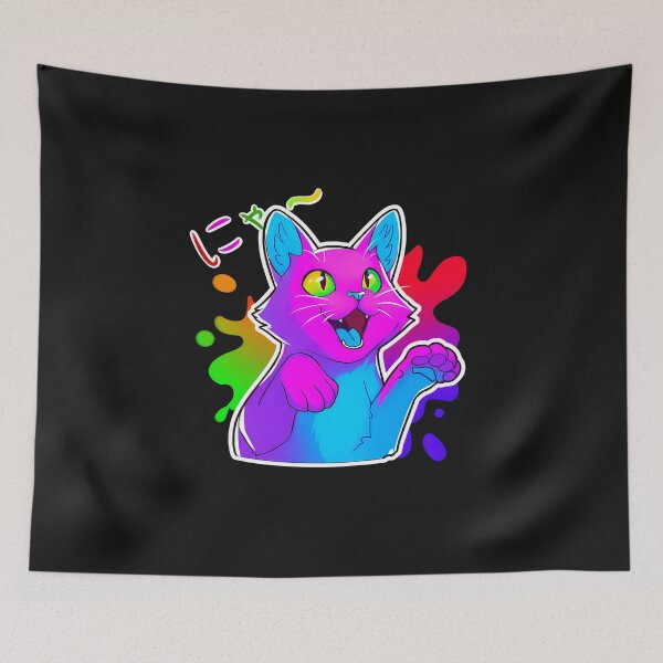Item preview, Neon Meow - Cute Cat designed and sold by Hungry-Fox.