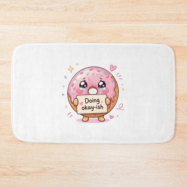 Item preview, Doing Okay-ish Cute Donut Kawaii Sticker designed and sold by InkWanderStudio.