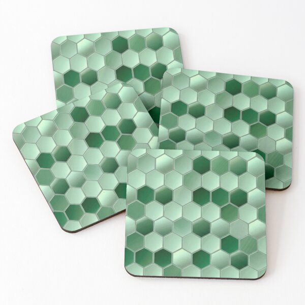 Item preview, Green Hexagon Pattern - Geometric Honeycomb Tile Seamless Design designed and sold by FashioonTrends.