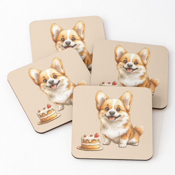 Item preview, Copy of Corgi Puppy with Hearts and Rose designed and sold by Erika Kaisersot.