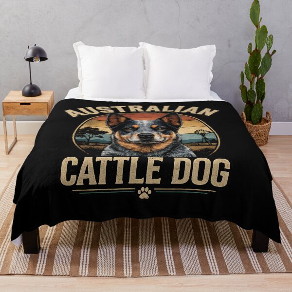 Item preview, Australian Cattle Dog Vintage Sunset Ranch Portrait designed and sold by blankTeeShirt.
