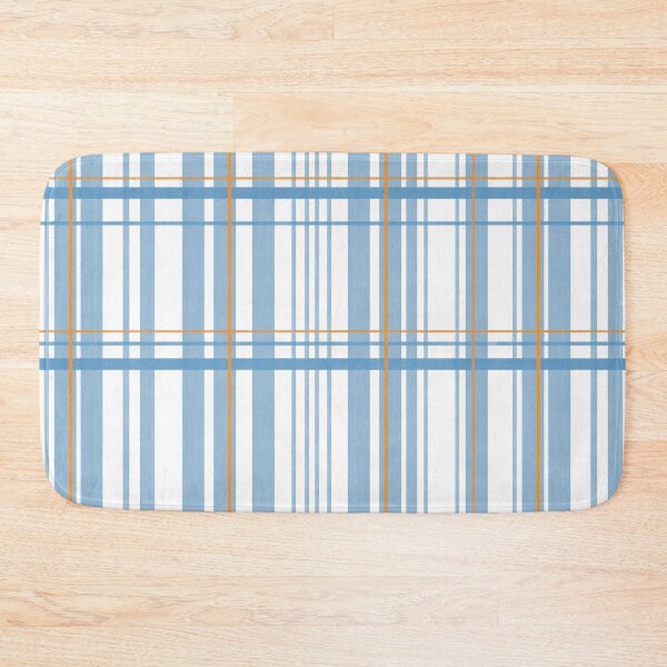 Item preview, Classic Light Blue and Orange Plaid Stripes Pattern designed and sold by Ailiida.